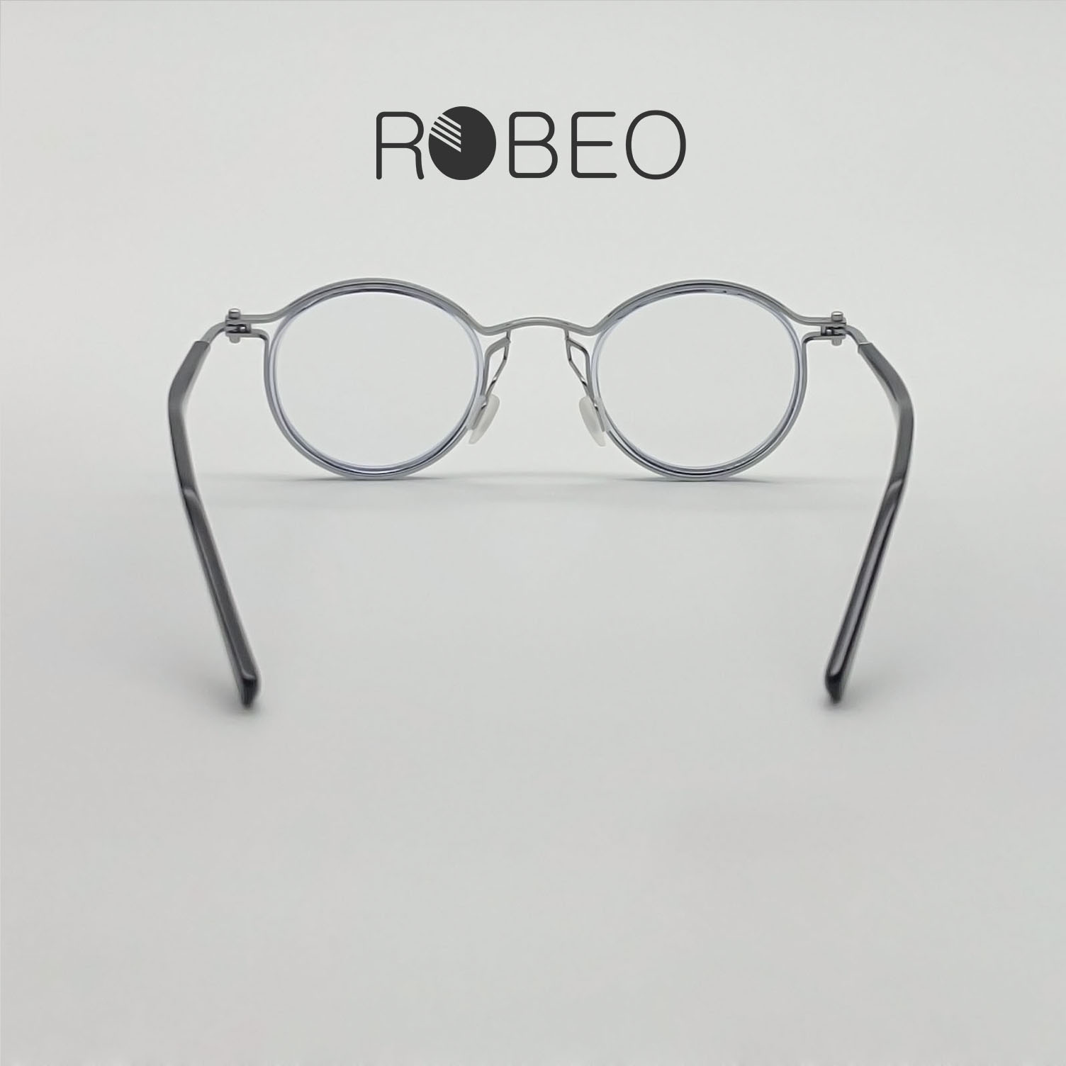 Gọng kính tròn ROBEO R0425 , phong cách cổ điển mắt chống ánh sáng xanh - Fullbox