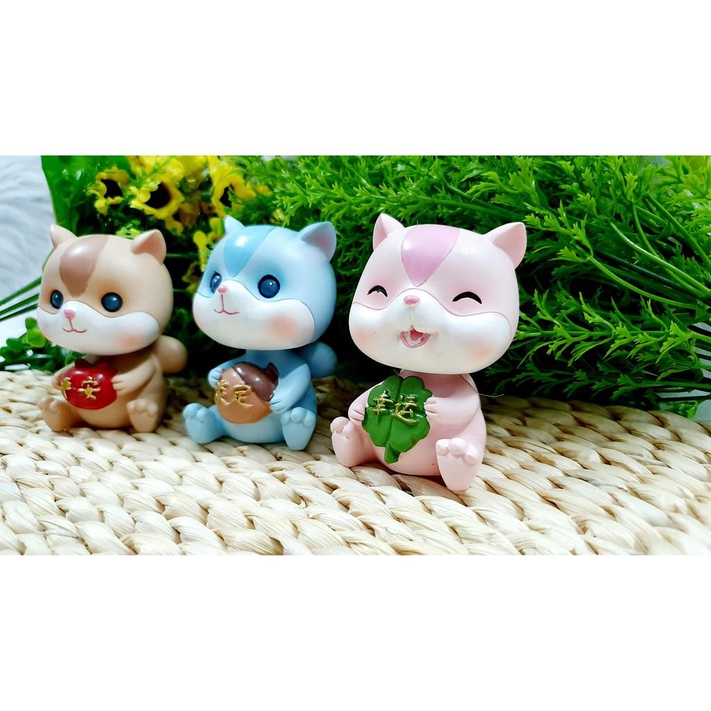Tượng chú Sóc chuột May Mắn Siêu Dễ Thương