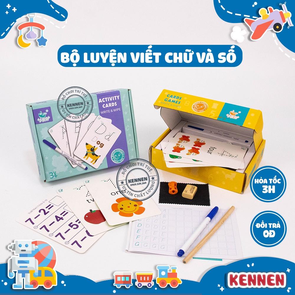 Bộ thẻ flashcard luyện chữ và số rèn luyện tư duy cho bé