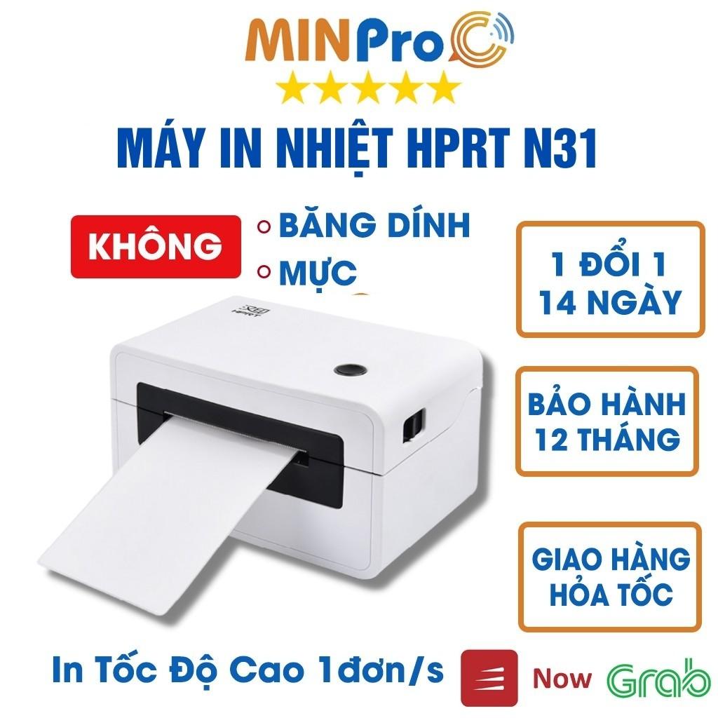 Máy in nhiệt mini HPRT N31 chuyên dụng in đơn hàng, in hóa đơn, in tem mã vạch bảo hành 12 tháng - MINPRO