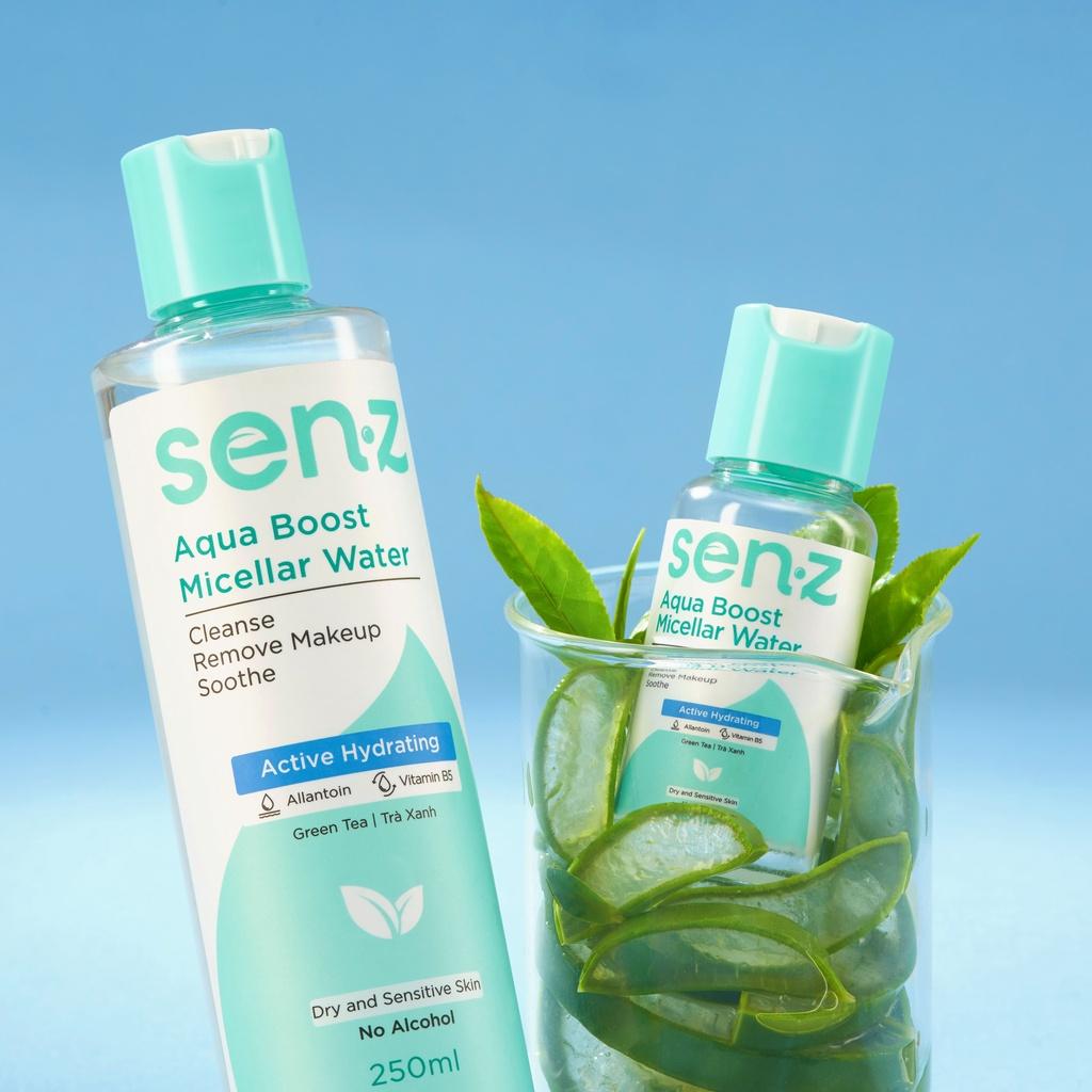 Combo 2 sản phẩm SenZ Aqua Boost Chiết Xuất Trà Xanh Làm Sạch Dưỡng Ẩm Sâu Cho Da Khô