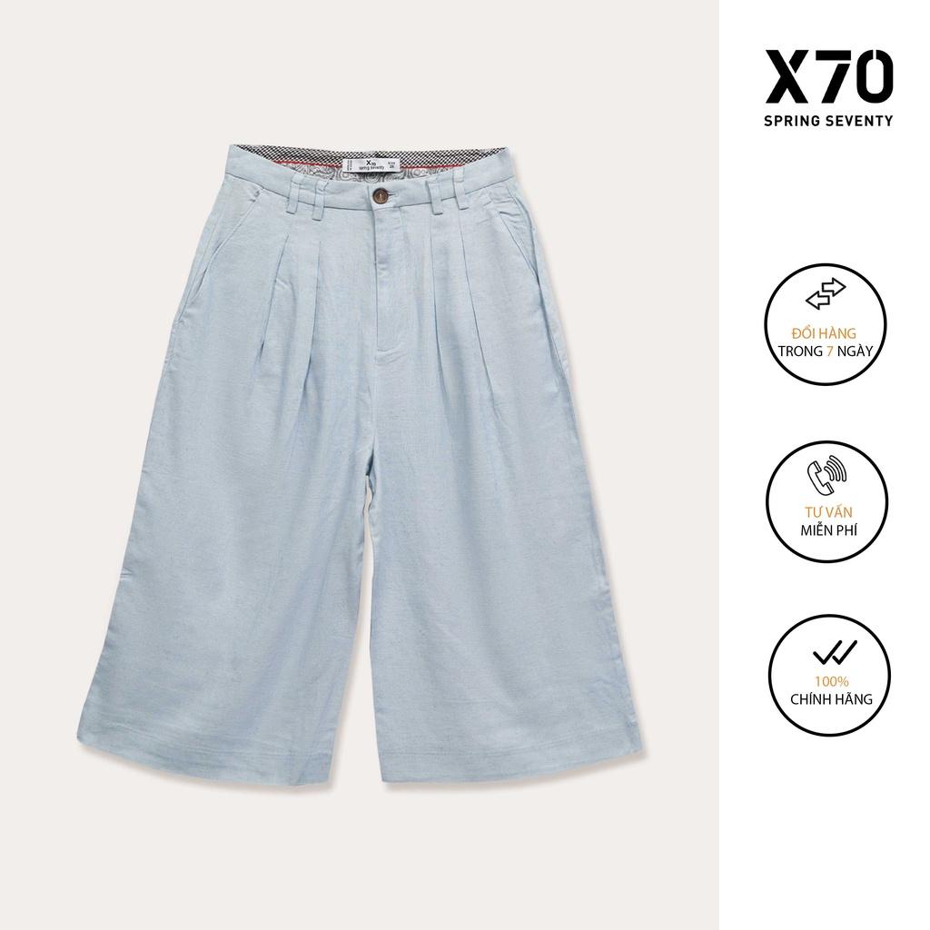 Quần Culottes Nữ Linen Thiết Kế Ống Rộng Form Lửng Thời Trang X70 - 05590023