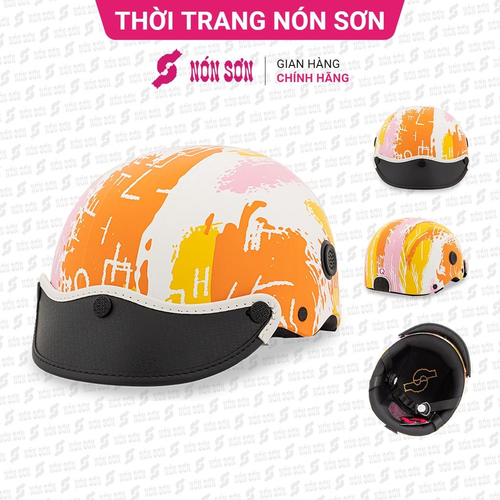 Mũ bảo hiểm lỗ thông gió hoa văn chính hãng NÓN SƠN AMP-TR101