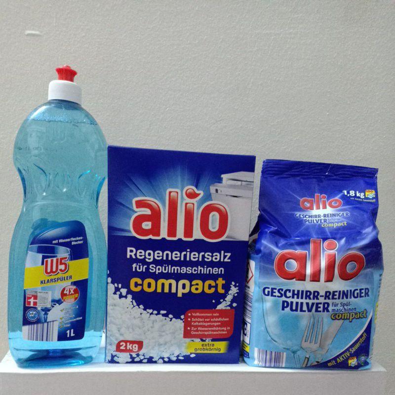 Bộ 3 sản phẩm bột rửa bát Alio chuyên dùng cho máy