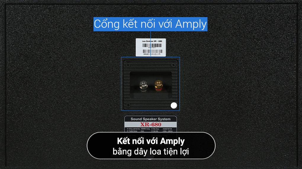 Loa Karaoke gia đình Zenbos XR-680 400W/Loa Bass 25 cm, 3 đường tiếng(Hàng Chính Hãng)