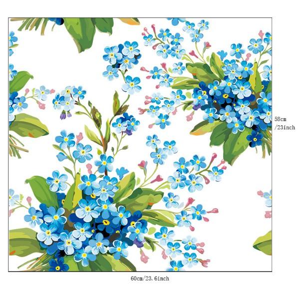 Decal dán kính cao cấp - Hoa Chùm Xanh