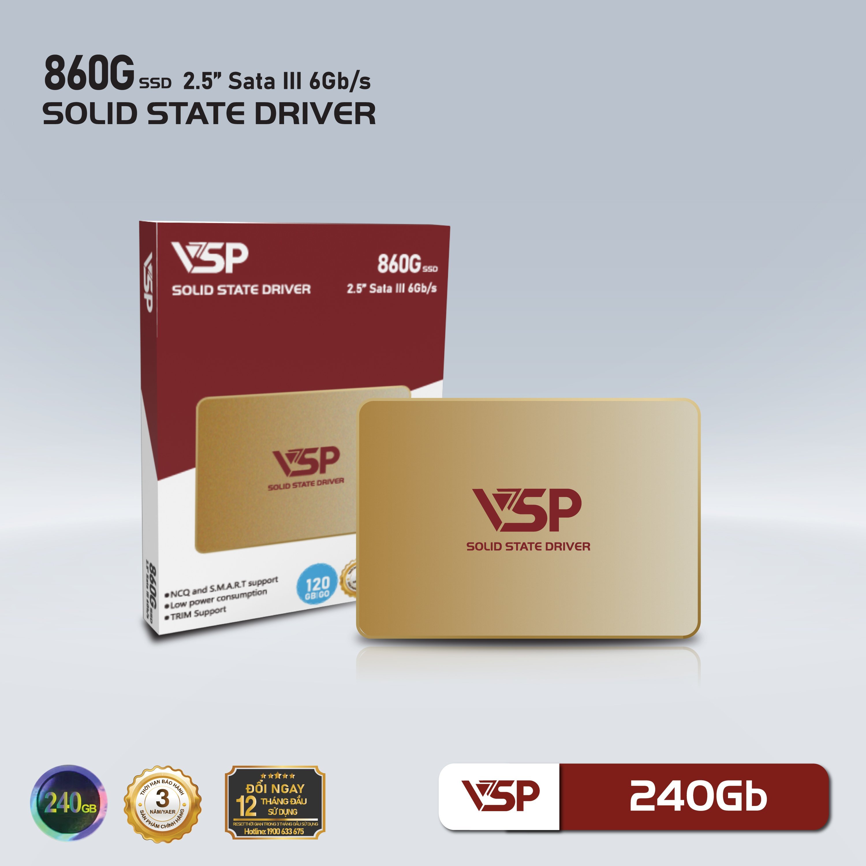 Ổ cứng SSD VSP 860G QVE 240Gb - JL - HÀNG CHÍNH HÃNG