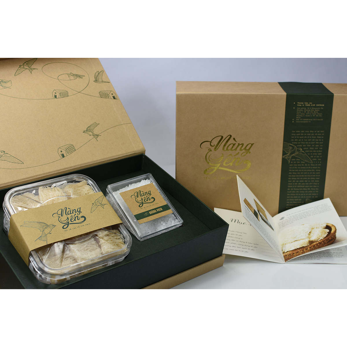 Tổ yến tinh chế Hộp 100 gram - Loại miếng vuông tiện dụng dễ ước lượng cho mỗi lần chưng - Phù hợp mua dùng hoặc biếu tặng | Yến sào Nàng Yến