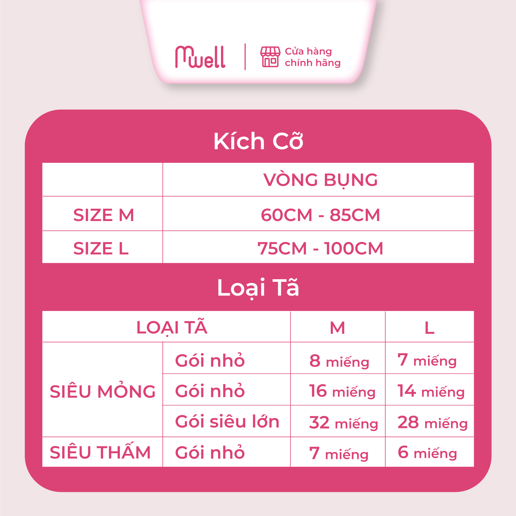 Tã quần người lớn Caryn bỉm quần gói lớn size M16 M32 L5 L14 L28 XL12 XL24 Mỏng Nhẹ Chống Tràn