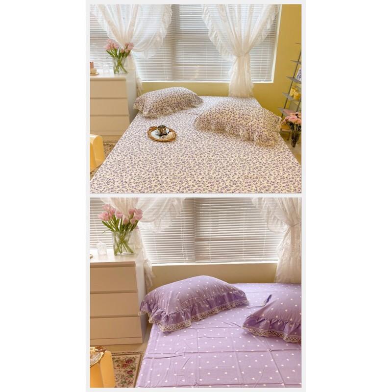 Bộ ga gối cotton 100% hàng nhập 3 món