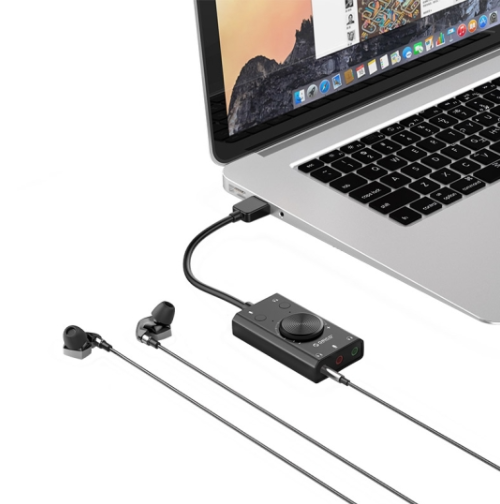 Bộ Chuyển Đổi Card Âm Thanh USB 2.0 ORICO-SC2-BK-BP  Sang Mic + Loa - Hàng chính hãng