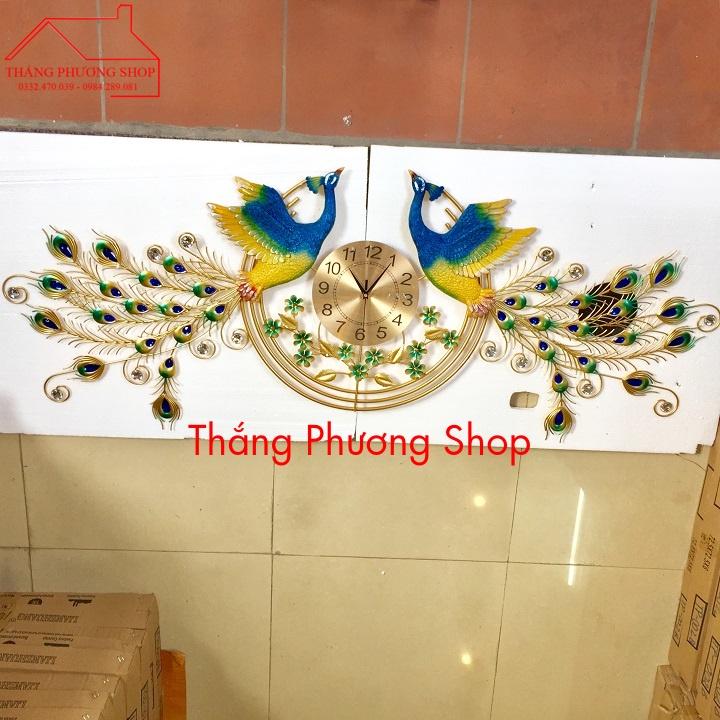 Đồng Hồ Treo Tường Trang Trí Chim Công Uyên Ương TP-078