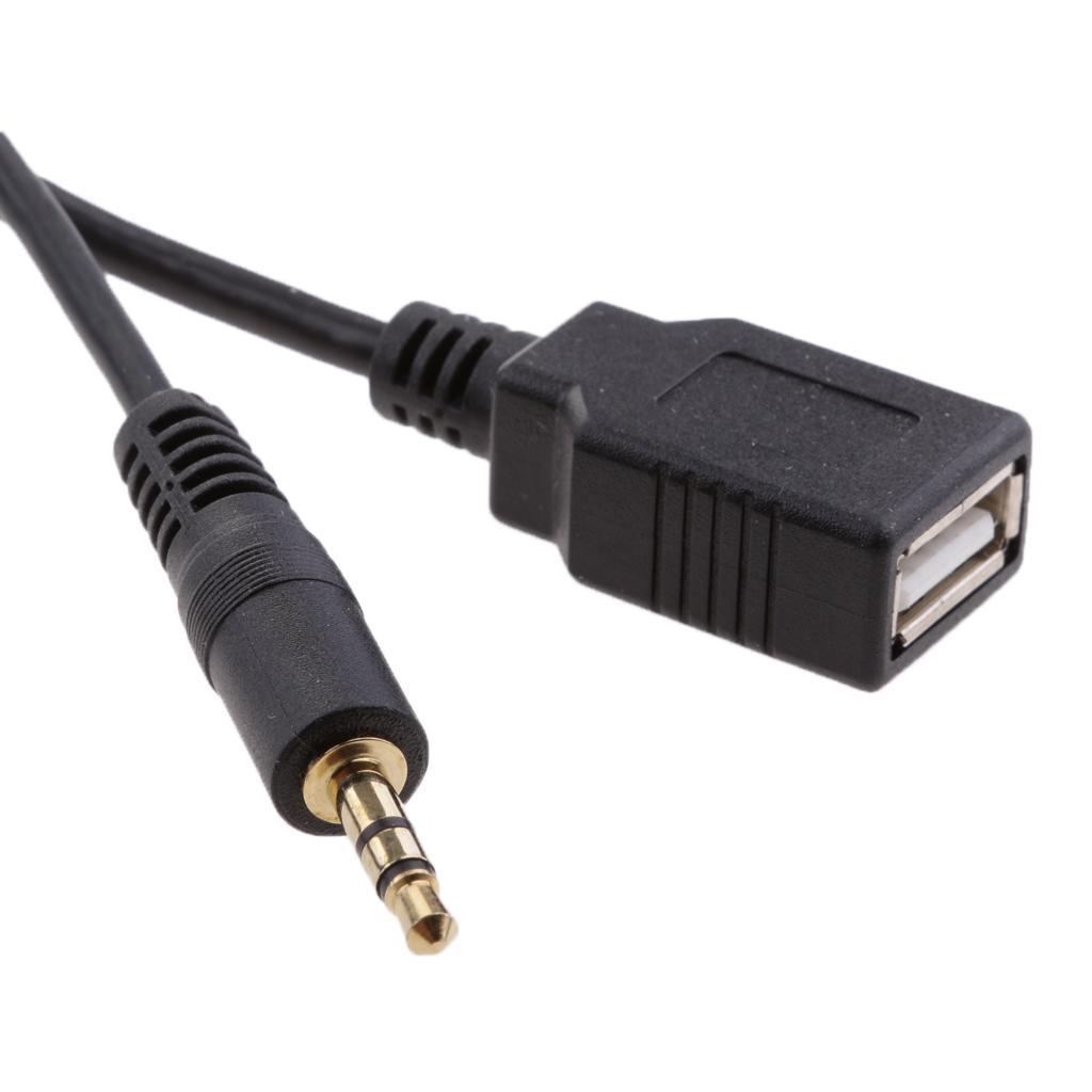 3.5mm MP3 Player AUX In Interface Adapter with USB Card Reader For