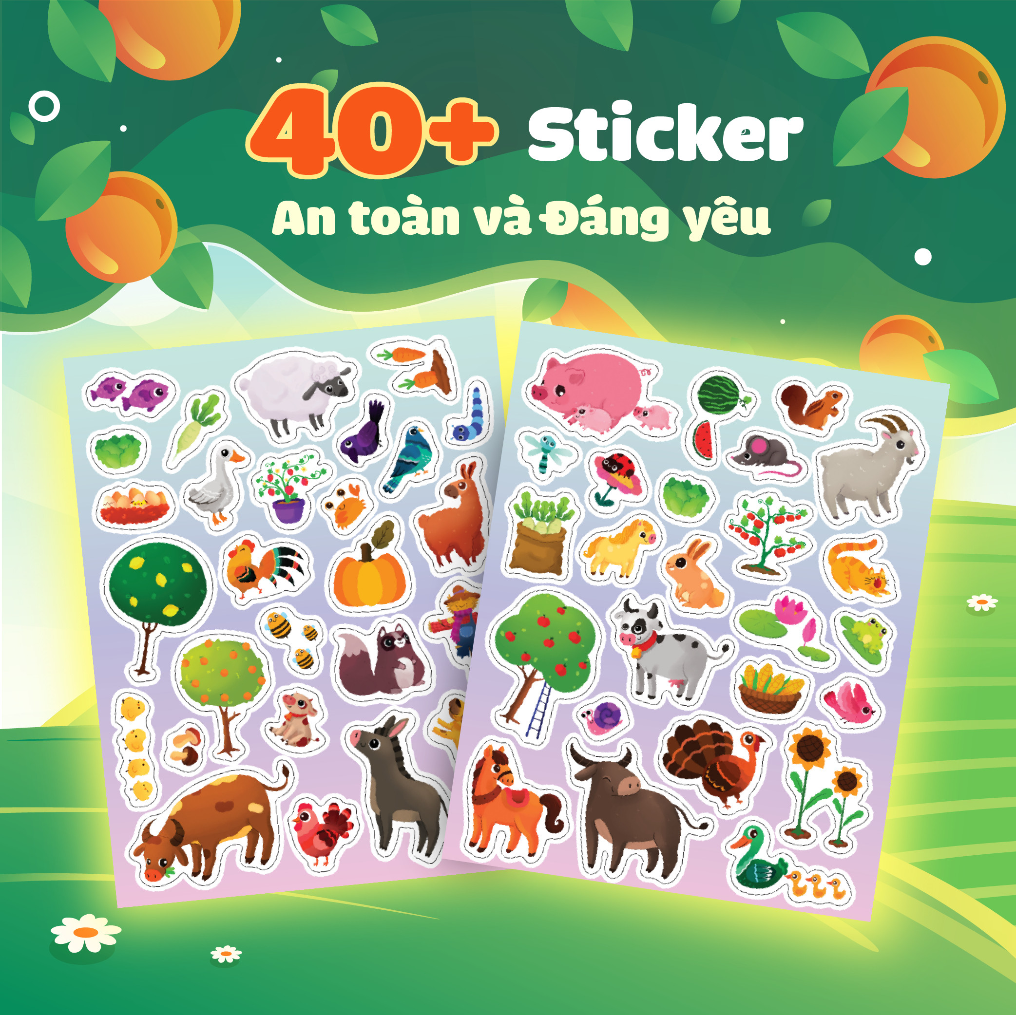 Sách trò chơi bóc dán - Cảm xúc Nông trại