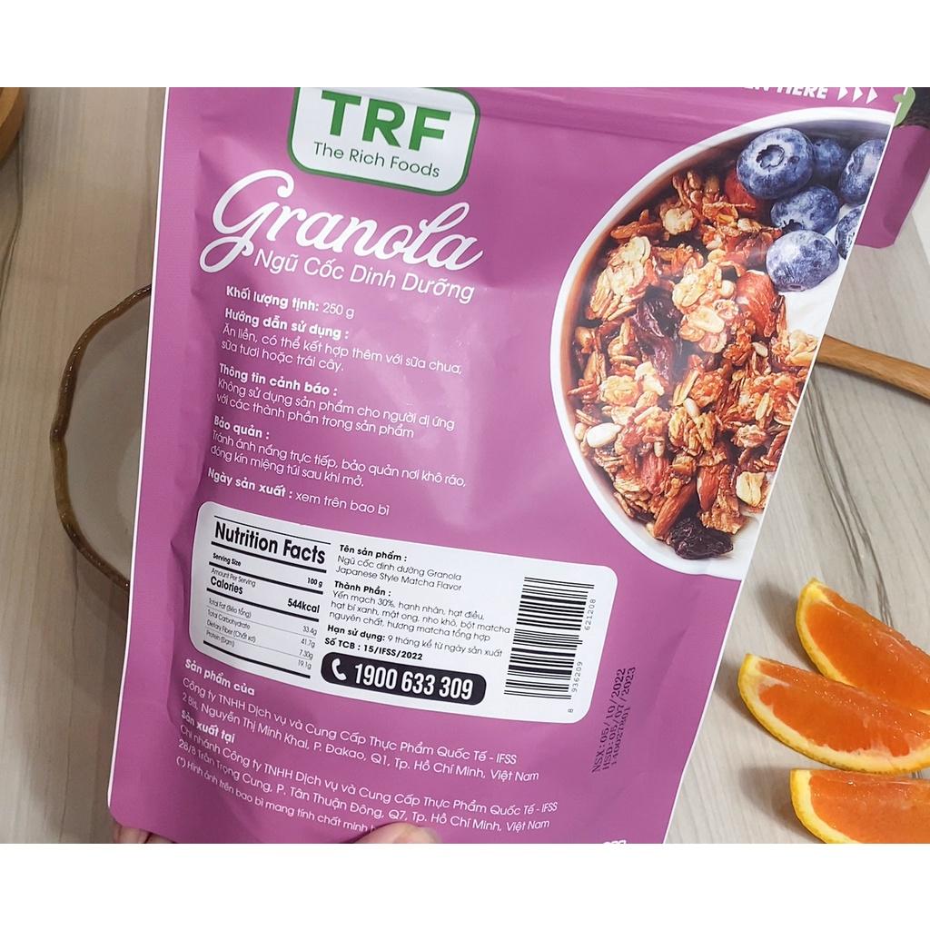 Ngũ cốc Granola Giảm Cân Healthy Ăn kiêng The Rich Foods Trà Xanh Matcha 250g