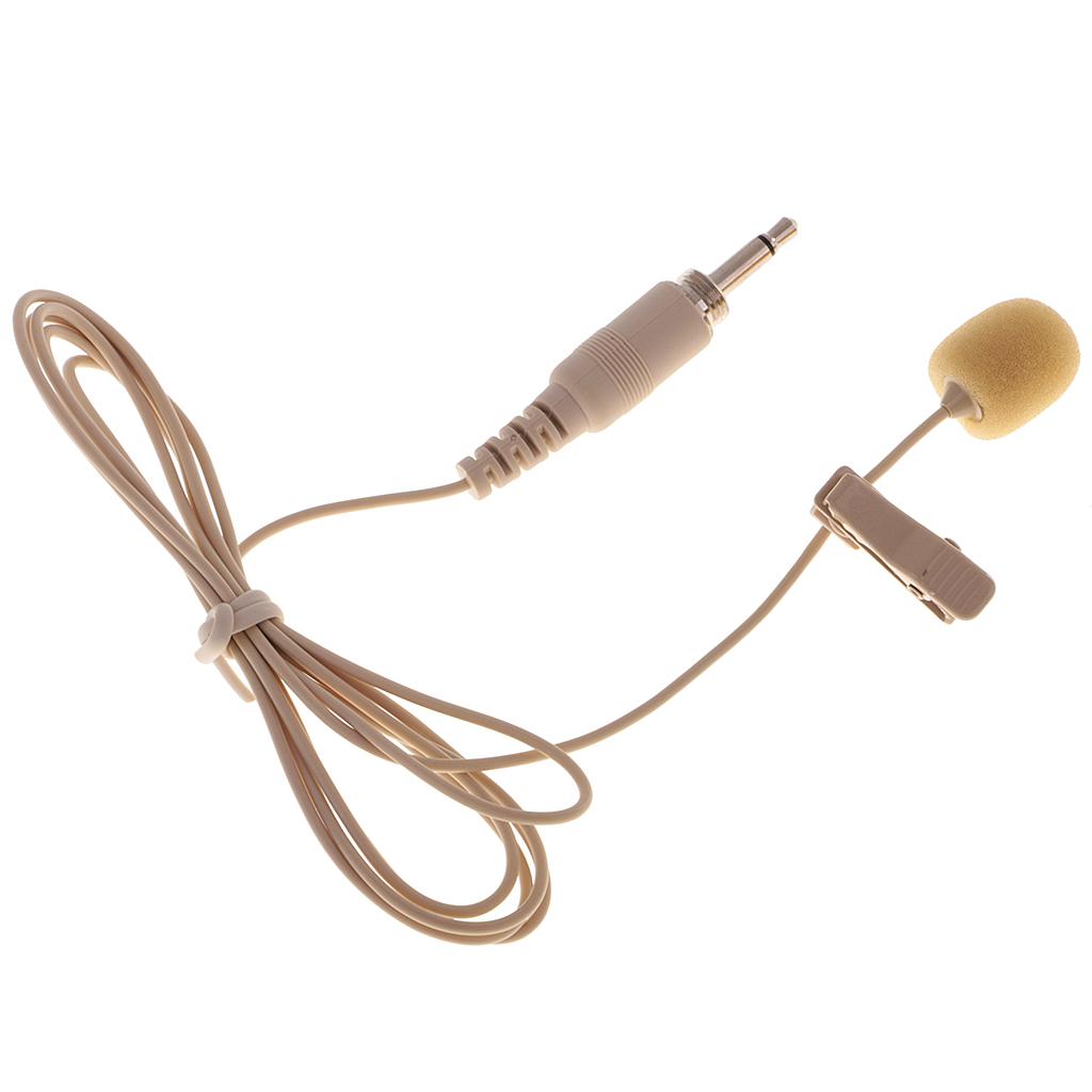 3.5mm Plug Mini Clip Microphone Mic For iPhone SmartPhone Recording Beige
