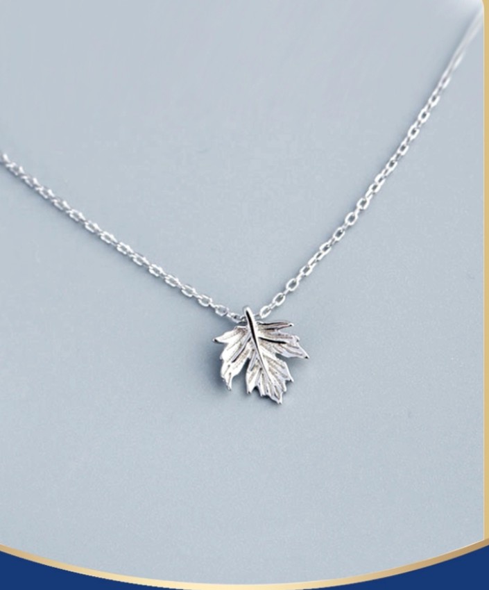 DÂY CHUYỀN BẠC CHO NỮ CHIẾC LÁ MAY MẮN DCN07