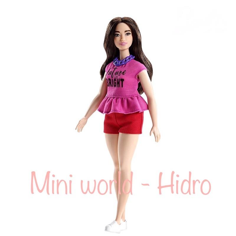 Búp bê Barbie fashionistas body curvy mập da trắng #98