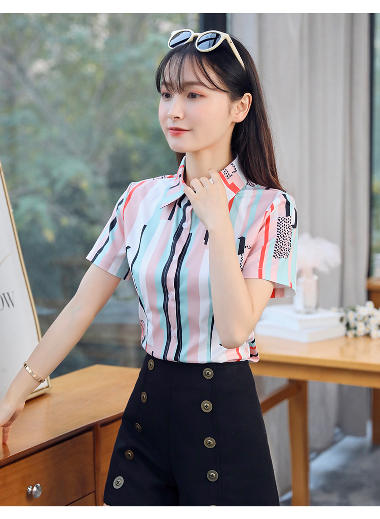 Áo sơ mi nữ họa tiết độc lạ trẻ trung sm41