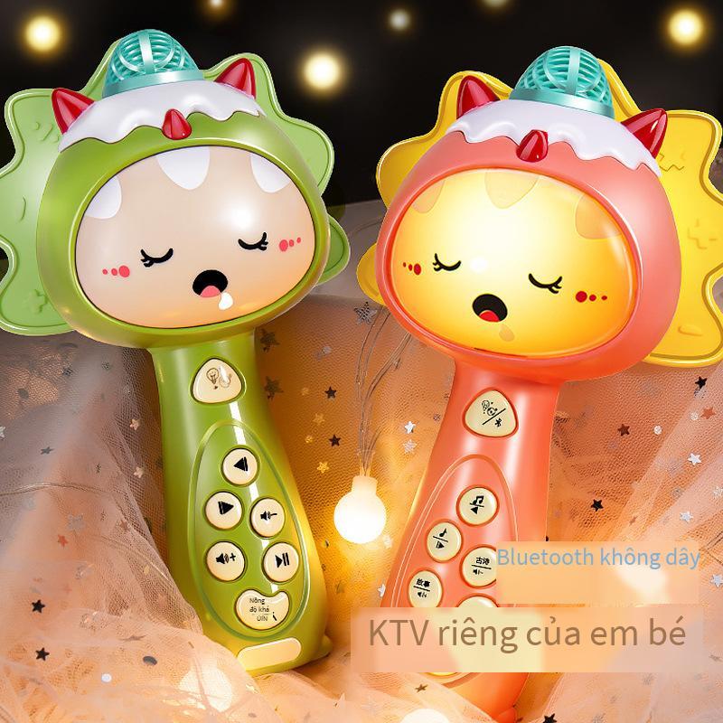Giá thấp nhất trẻ em micro nhỏ đồ chơi bé hát máy micro không dây nhạc karaoke âm thanh tích hợp cô gái quà tặng