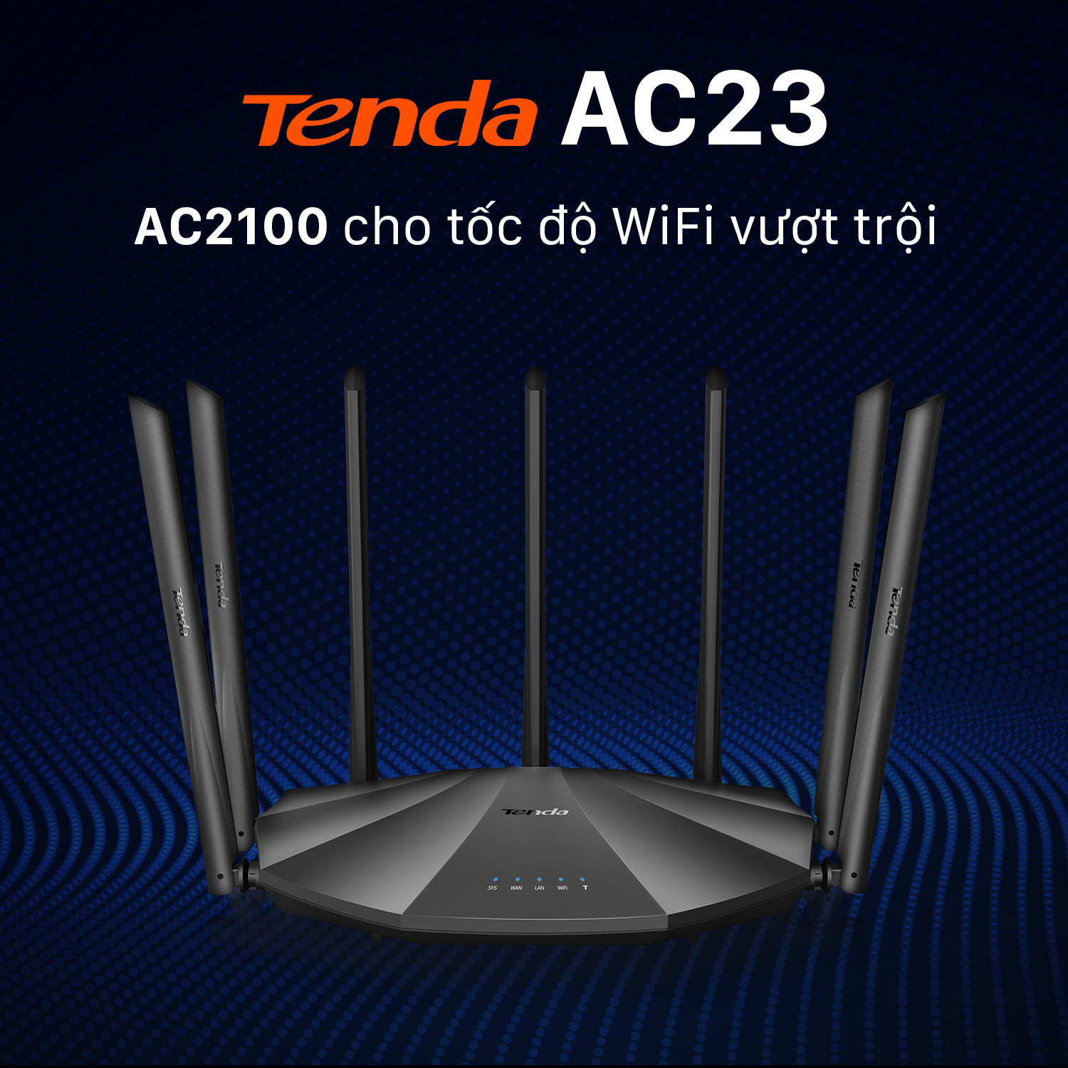 Thiết bị phát Wifi Tenda AC23 Chuẩn AC 2100Mbps - Hàng Chính Hãng