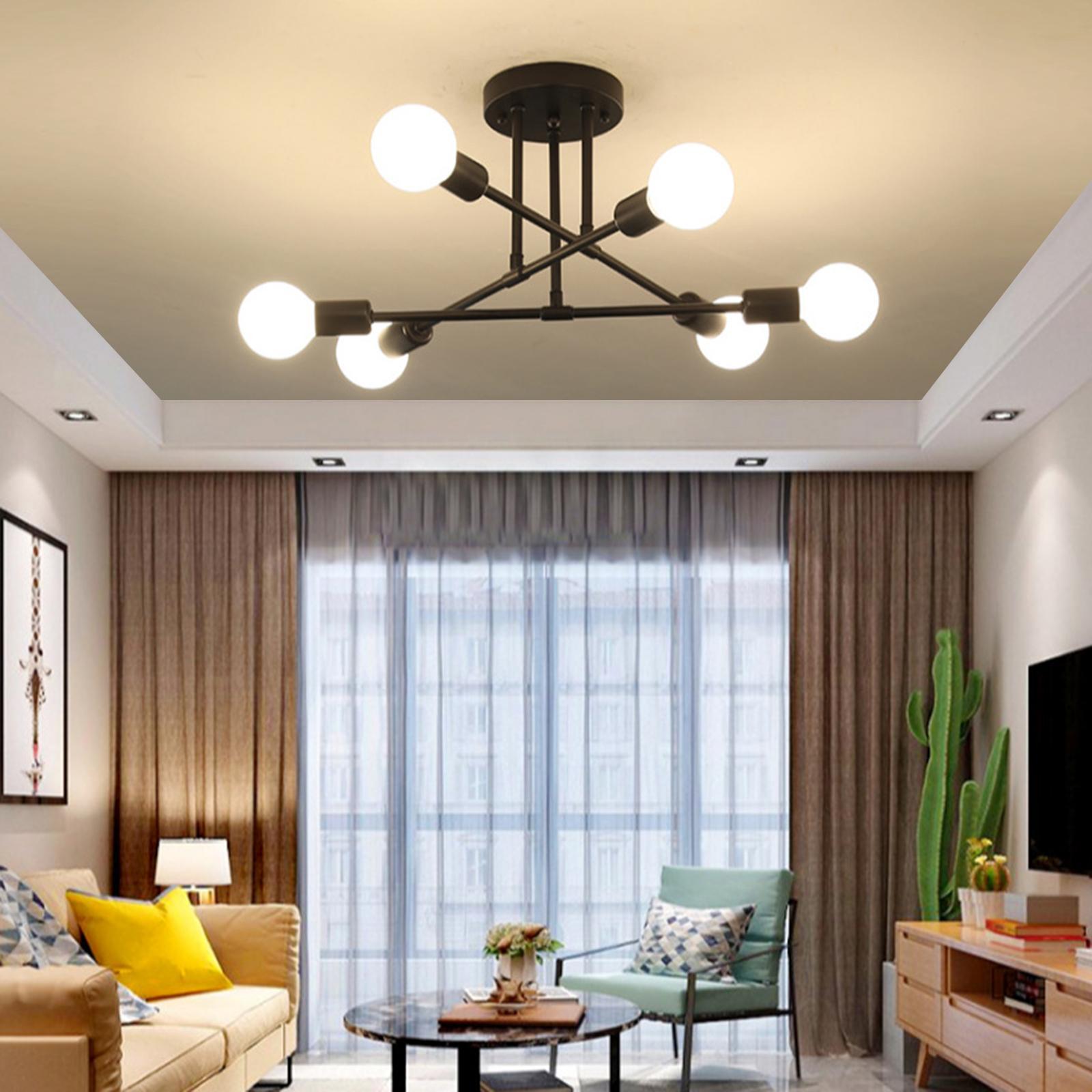 Ceiling Light Modern Wrought Iron Chandelier Ceiling Lamp for Home Bar Decor