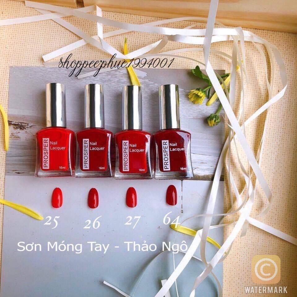 Sơn móng tay Prosper Siver 16ml (Dưỡng + Bóng sơn thường)