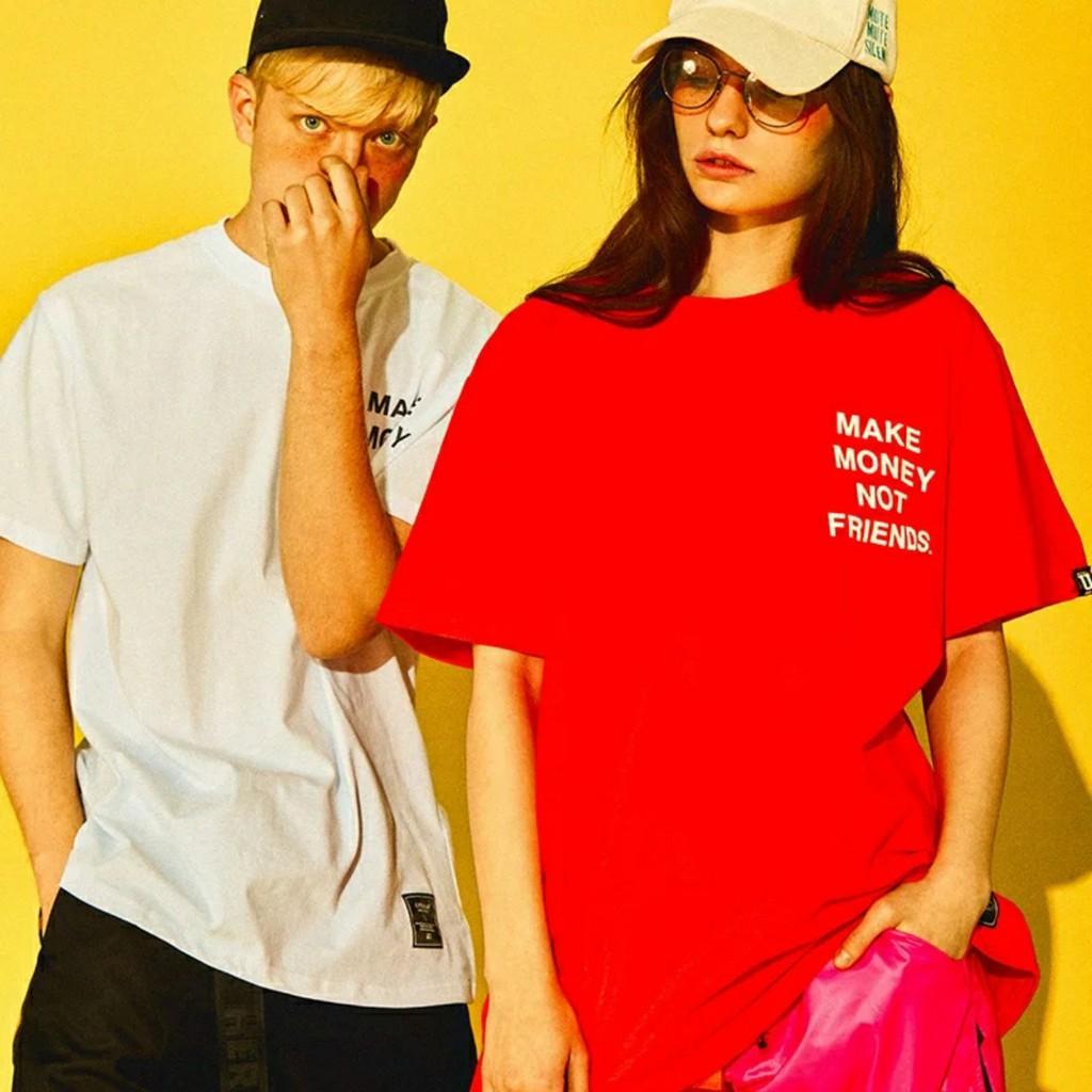 Áo thun Stee nam tay lỡ unisex form rộng overtee MAKE MONEY chất vải cotton xịn Ngaushop Trumunisex aothununisex