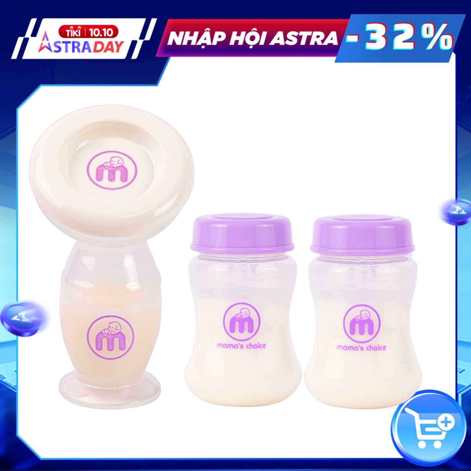 Cốc Hứng Sữa Bình Trữ Sữa Mama's Choice, Combo Hứng Sữa Sữa Trữ Sữa Tiện Lợi Cho Mẹ, Kiểm Định An Toàn Cho Bé