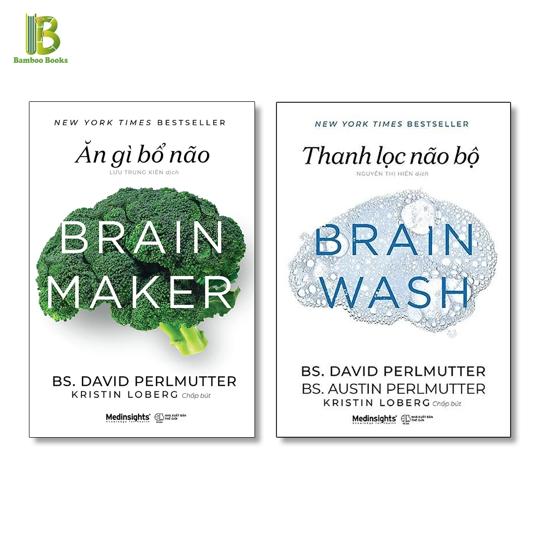 Combo 2Q Bảo Vệ Não Bộ: Ăn Gì Bổ Não + Thanh Lọc Não Bộ - David Perlmutter - New York Times Best Sellers