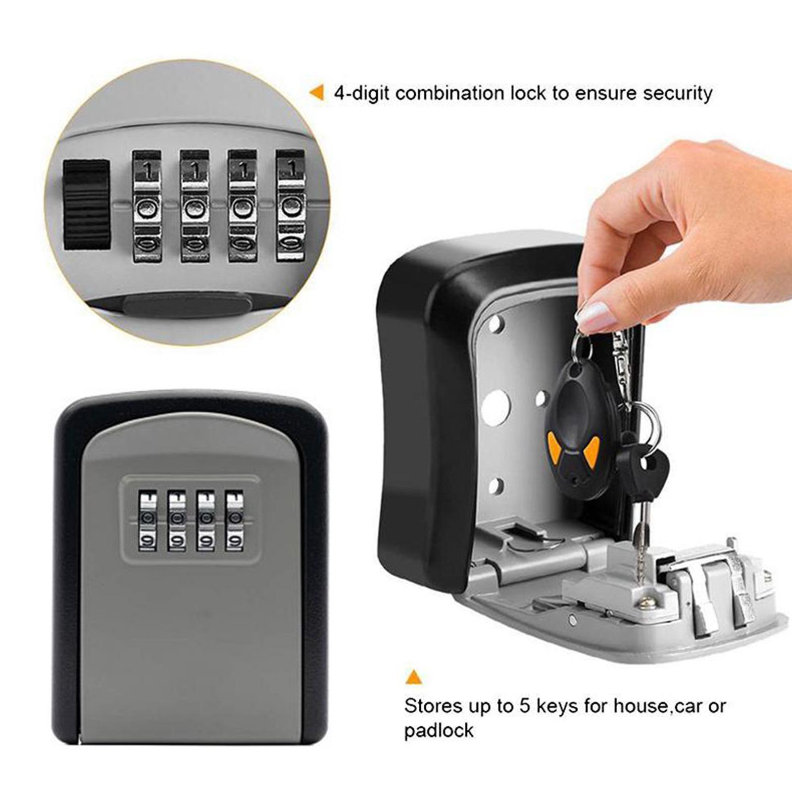 Treo Tường Lưu Trữ Chìa Khóa Bí Mật Hộp Tổ Chức 4 Chữ Số Mật Khẩu Mã An Ninh Khóa Không Chìa Khóa Chìa Khóa Nhà Hộp An Toàn