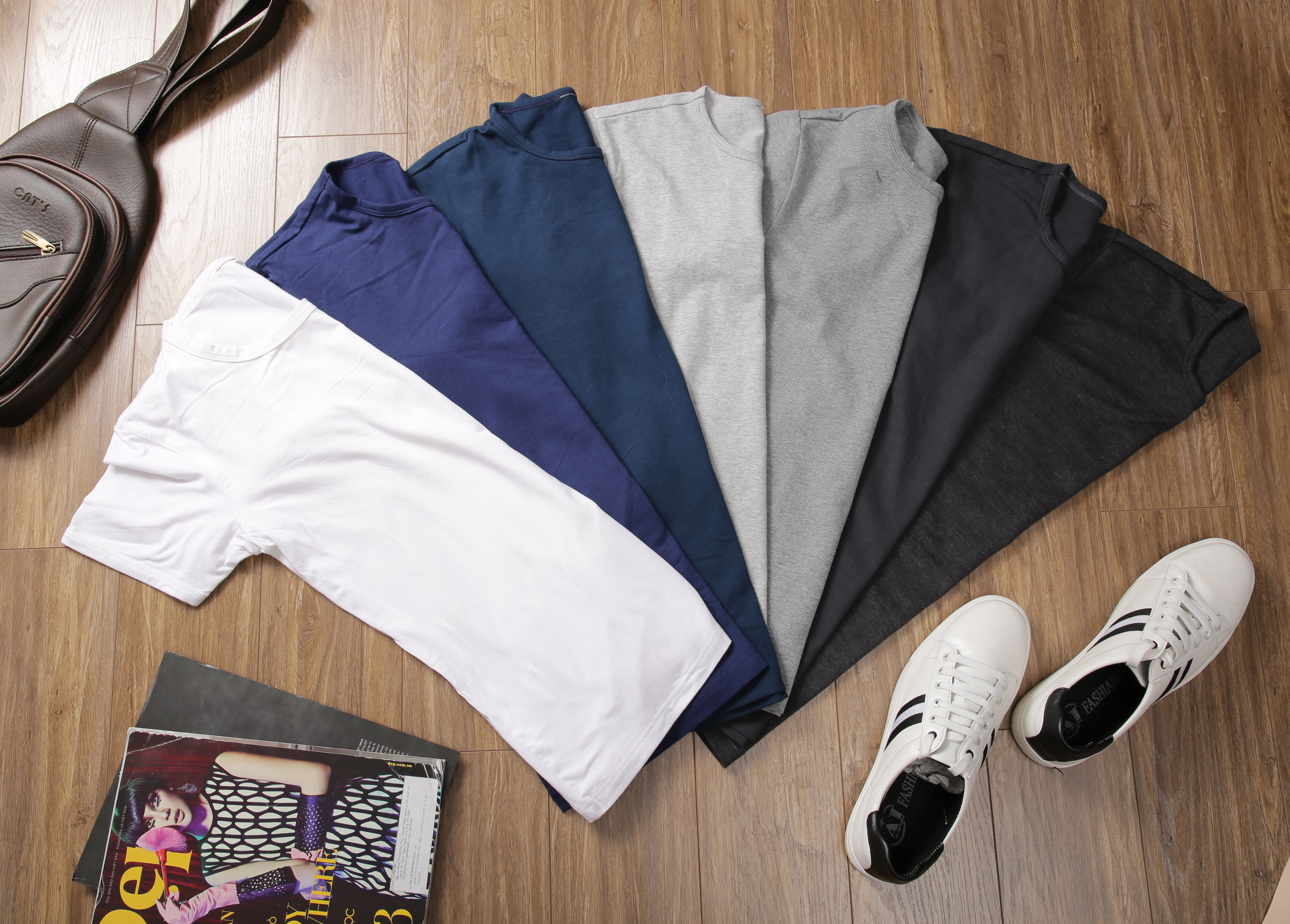ÁO THUN NAM 100% COTTON THIÊN NHIÊN - 6 MÀU