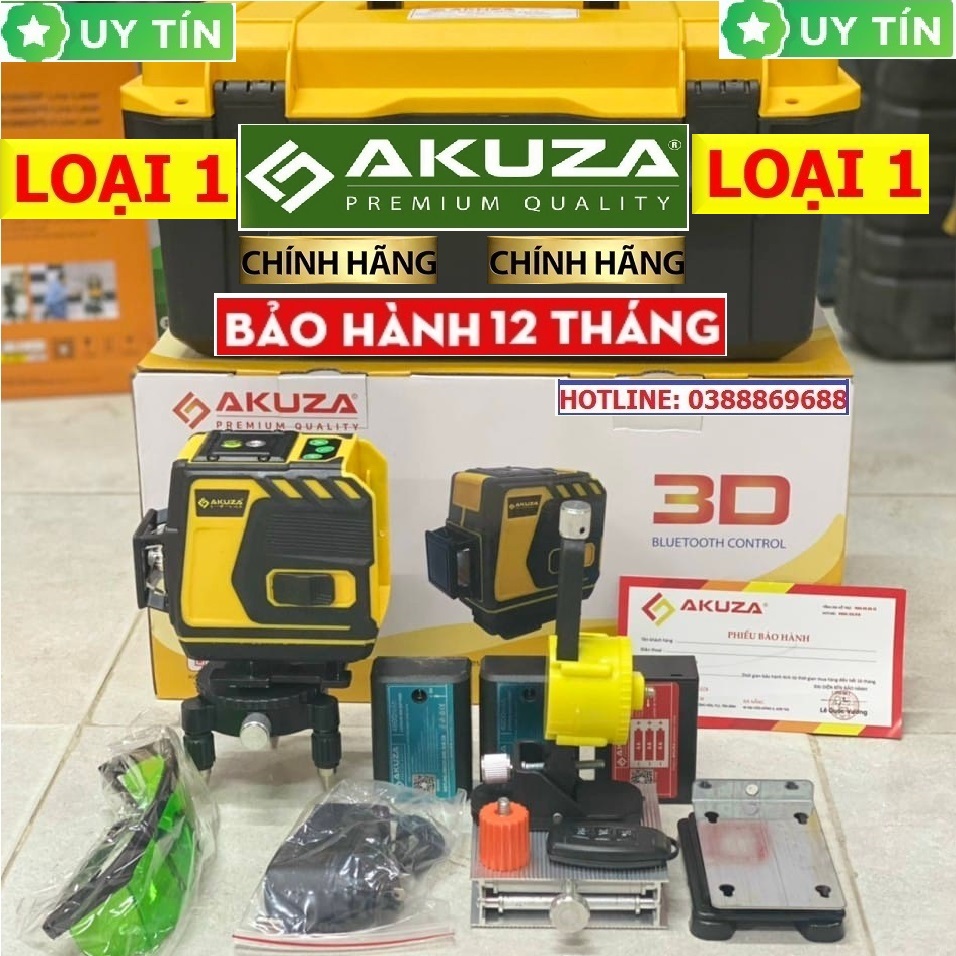 Máy Cân Bằng Laze Xanh 12 Tia Siêu Sáng AKUZA AK GLB 3D