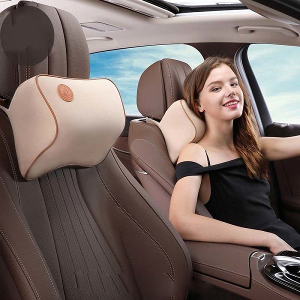 Gối Tựa đầu Ô Tô Cao Su Non Cao cấp -Siêu Đàn Hồi , Chống Mỏi Gáy