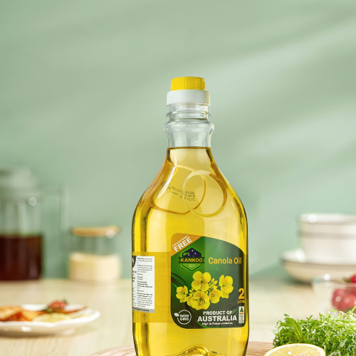 Dầu ăn hạt cải nguyên chất Kankoo Canola 2L nhập khẩu nguyên chai chính hãng chuẩn Úc