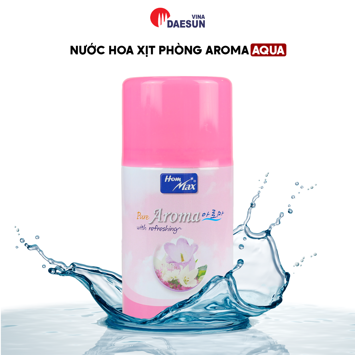 Nước Hoa Xịt Phòng Aroma Hommax (Hương Aqua) - Dung tích 250ml | Chiết Xuất Tự Nhiên | Hàng Chính Hãng