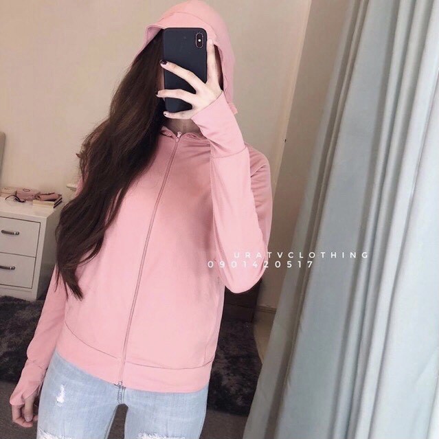 Áo chống nắng G.U thông hơi, dáng ngắn, chống tia UV hiệu quả
