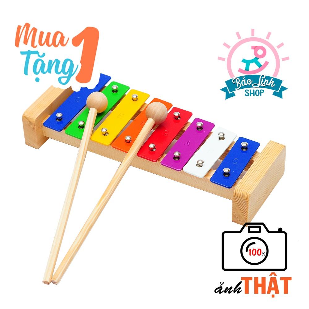 Đàn mộc cầm 8 thanh Xylophone LOẠI ĐẸP cho bé từ 1 tuổi vận động tinh, phát triển thính giác, làm quen với âm nhạc