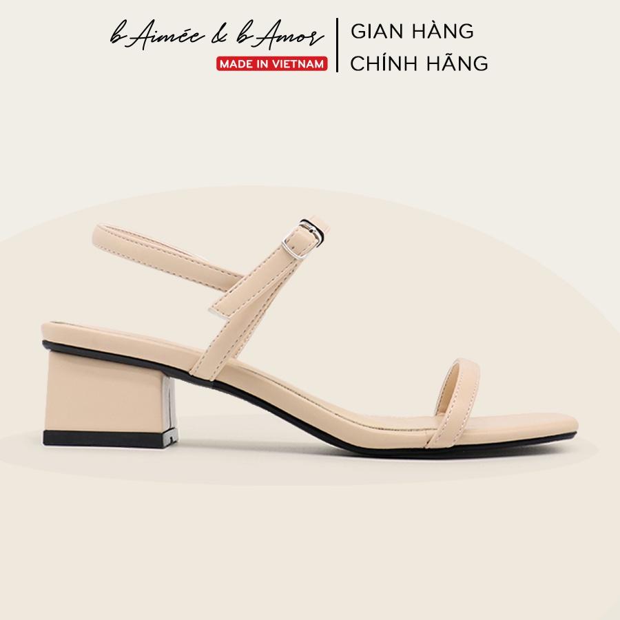 Sandal nữ cao gót 3p quai mảnh gót vuông mũi vuông thời trang bAimée &amp; bAmor - MS1588