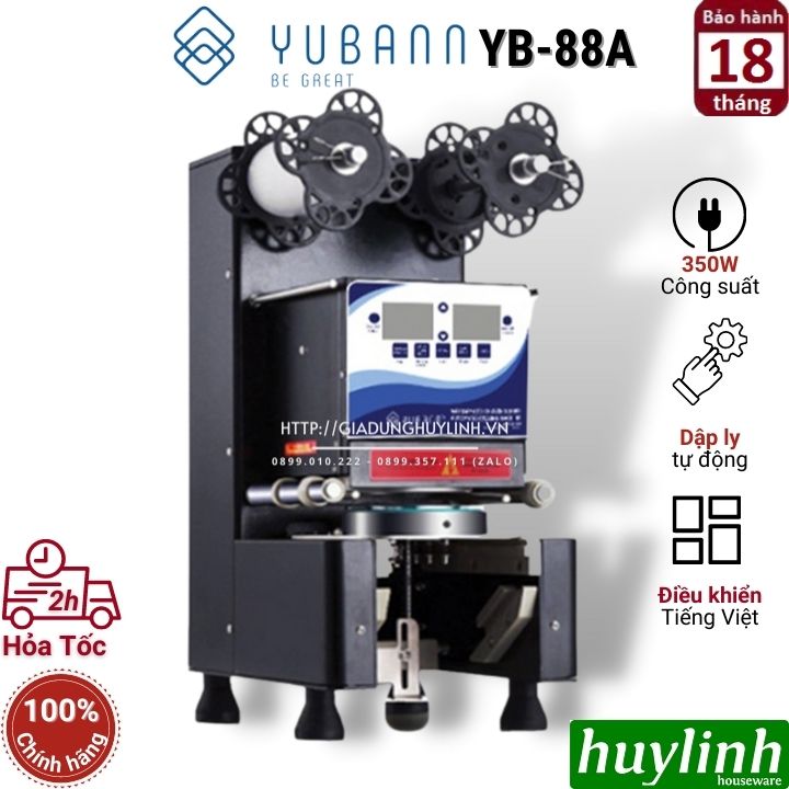 Hình ảnh Máy ép miệng ly tự động Yubann YB-88A - Hàng chính hãng