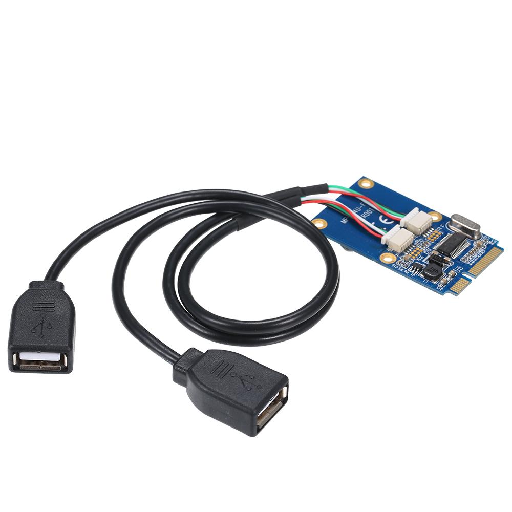 Bộ chuyển đổi Mini PCI-E sang USB Kép MINI PCIe sang 2 cổng Thẻ mở rộng USB2.0