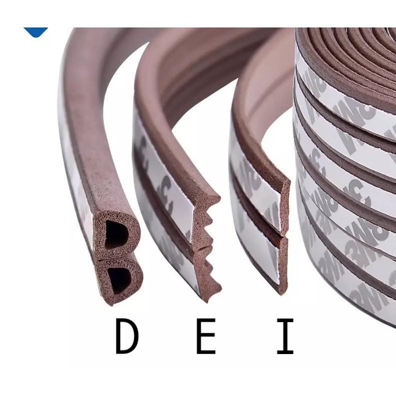 Combo 10m | gioăng D, gioăng dán cửa gỗ, gioăng giảm trấn, gioăng chống ồn cánh cửa nhà, gioăng chống bụi, ron D