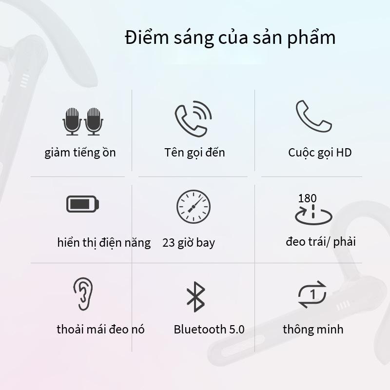 Phong cách mới nhất K10 rung tai nghe bluetooth kinh doanh mới treo tai loại 5.0 giảm tiếng ồn không dây thực sự thể thao chống thấm nước