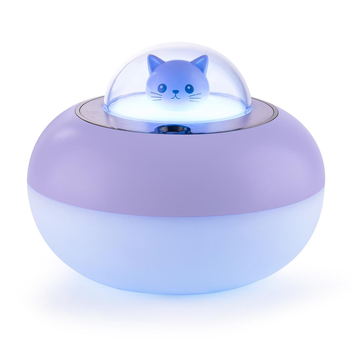 300Ml Mèo USB Máy Tạo Độ Ẩm Không Khí Fo Xe Nhà Siêu Âm Thanh Xe Hơi Phun Sương Tạo Với Nhiều Màu Sắc Đèn Ngủ Mini văn Phòng Máy Lọc Không Khí