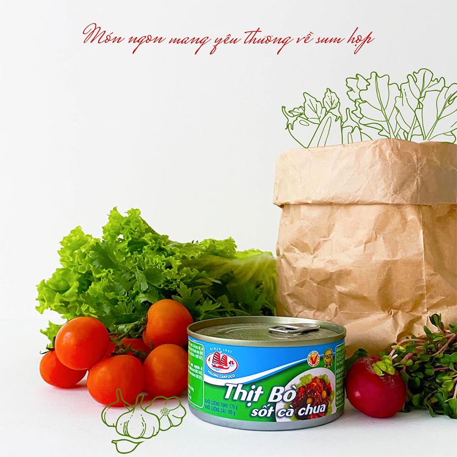 Hộp Thịt Bò Sốt Cà Chua Hạ Long 175g