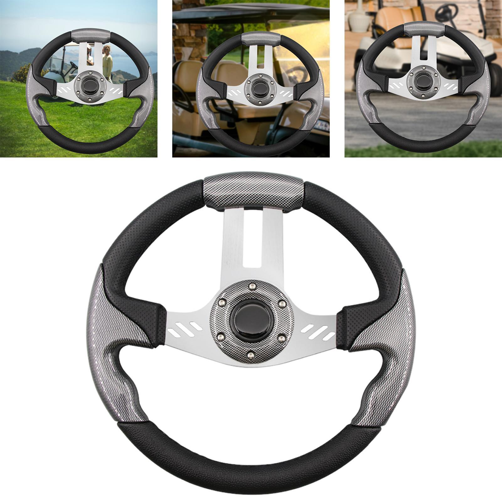 Golf Cart Steering Wheel Carbon Fiber 11” ID Golf Cart Accessories Golf Cart Replacement