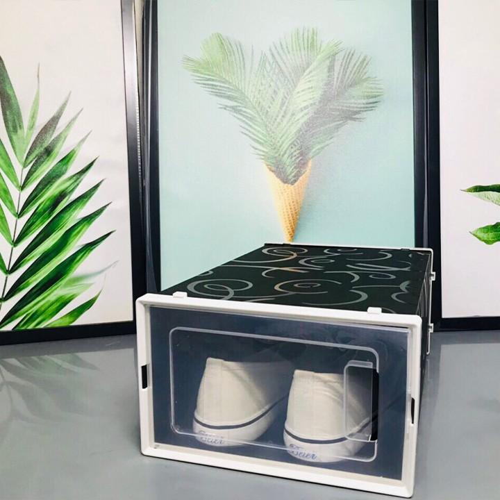 COMBO 5 Hộp Giày Dép Nhựa Cứng Cửa Ngang, Tủ Kệ Giày Dép Size Lớn Cao Cấp