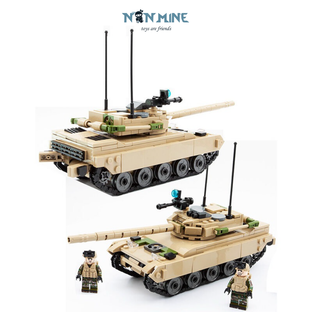 Đồ Chơi Xe Tăng Quân Sự Lắp Ráp Military Tank Xếp Hình Mã 105562 Kèm 2 Lính 432 Chi Tiết