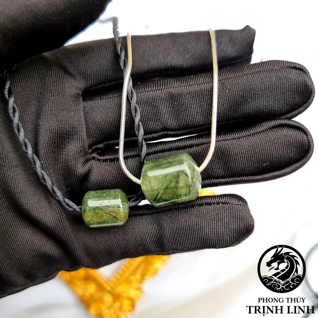 VÒNG TAY LU THỐNG VUÔNG TA TÓC XANH LÁ ĐẬM