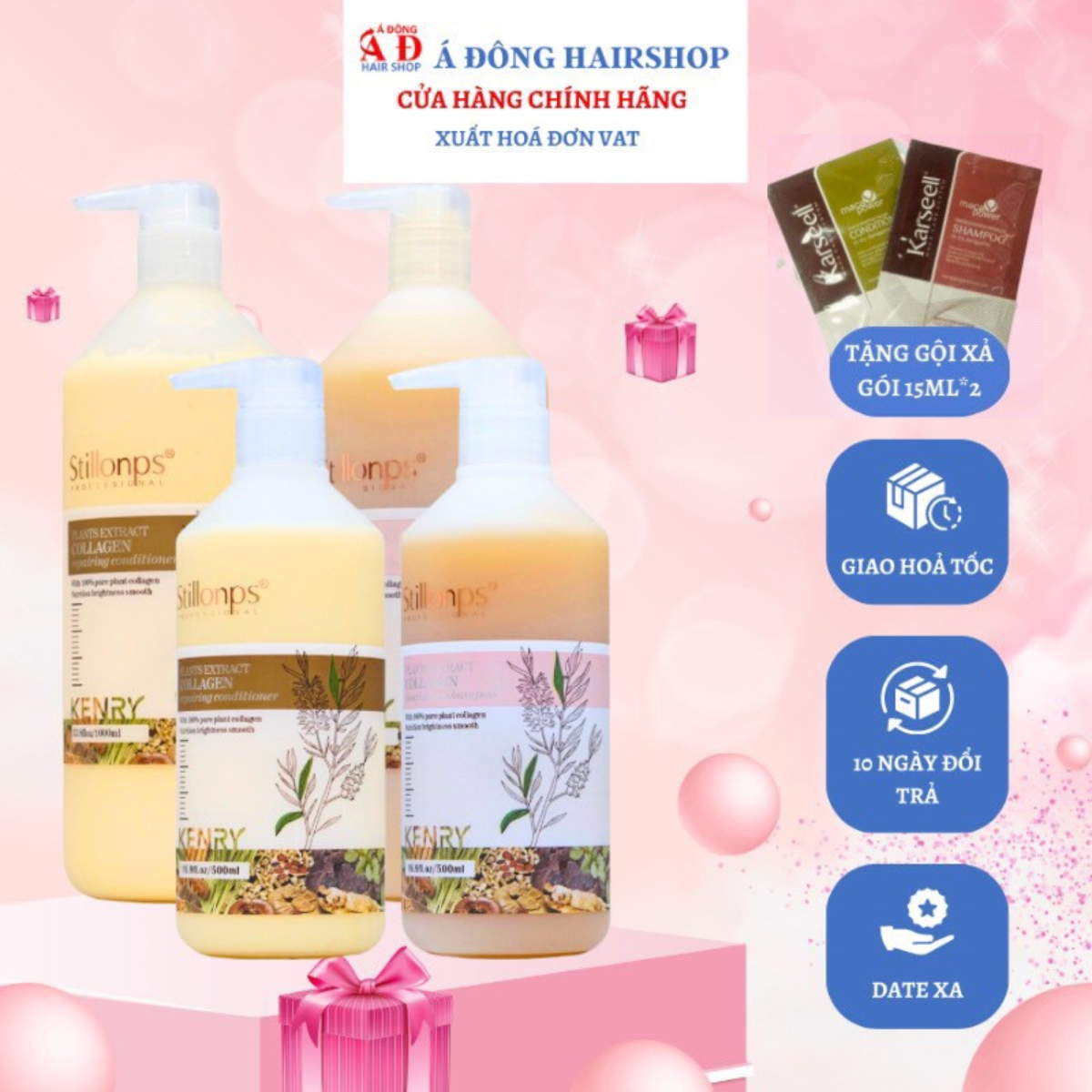 Dầu gội xả dưỡng sinh Stillonps 1000ml, giúp phục hồi, thư giãn da đầu